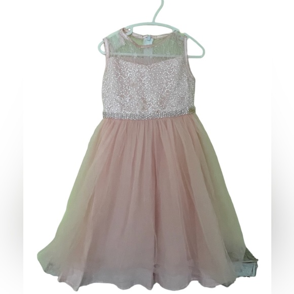 GUC Flower Girl Pink Dress w Sparkles 2T - Picture 1 of 4